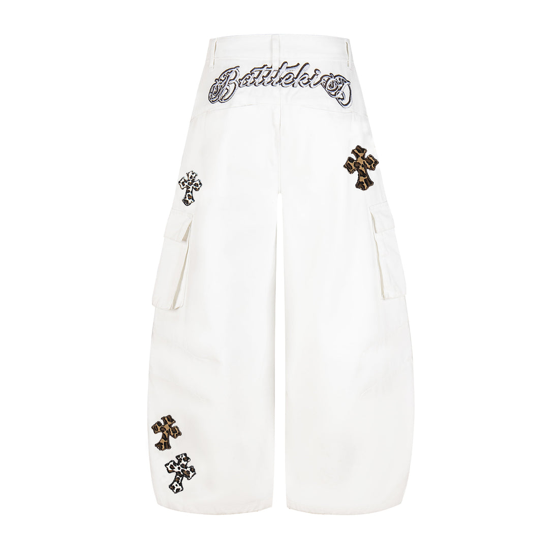 3-6-5.shop Cross Embroidered Cargo Pants