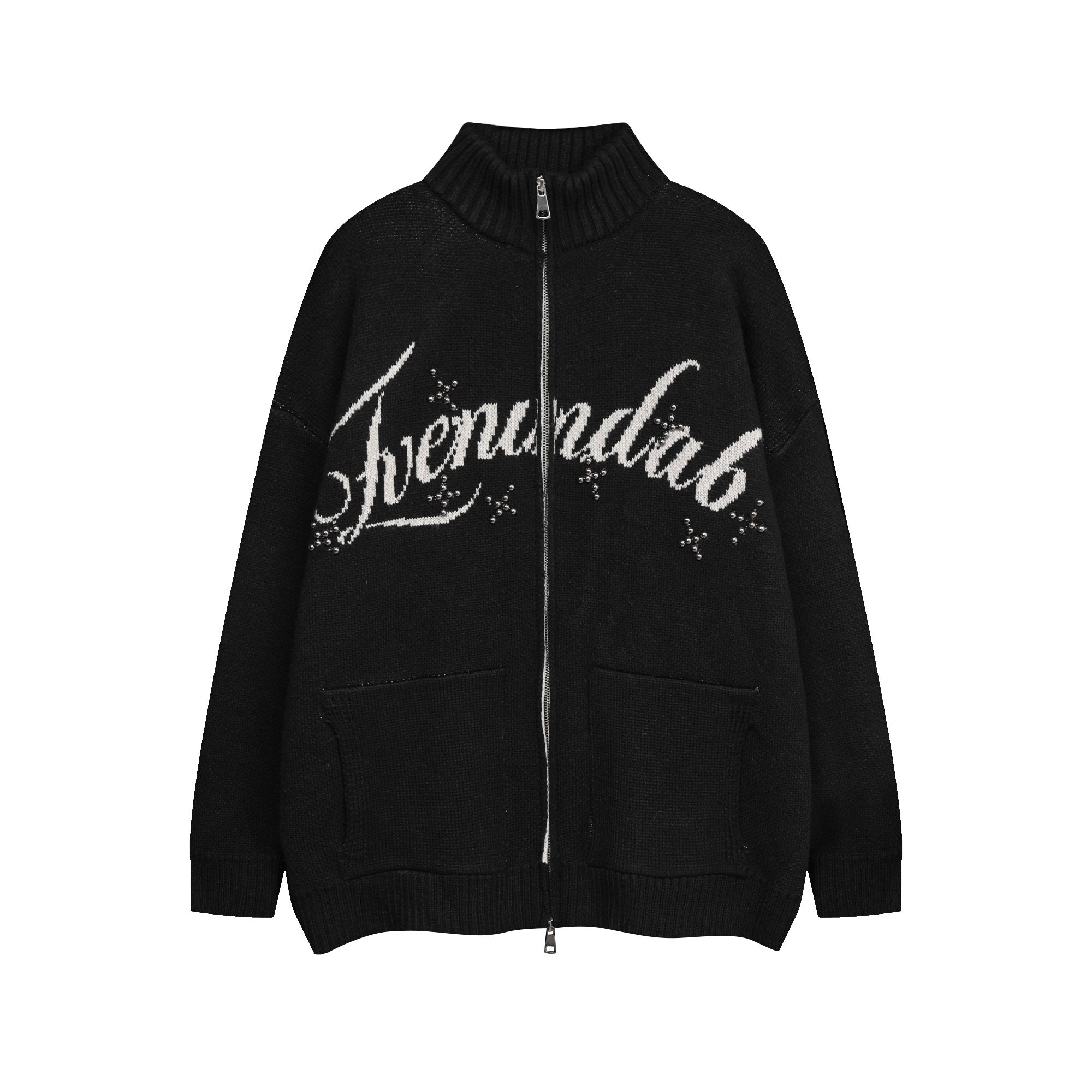 3-6-5.shop Eye Vision Knit Zip Cardigan