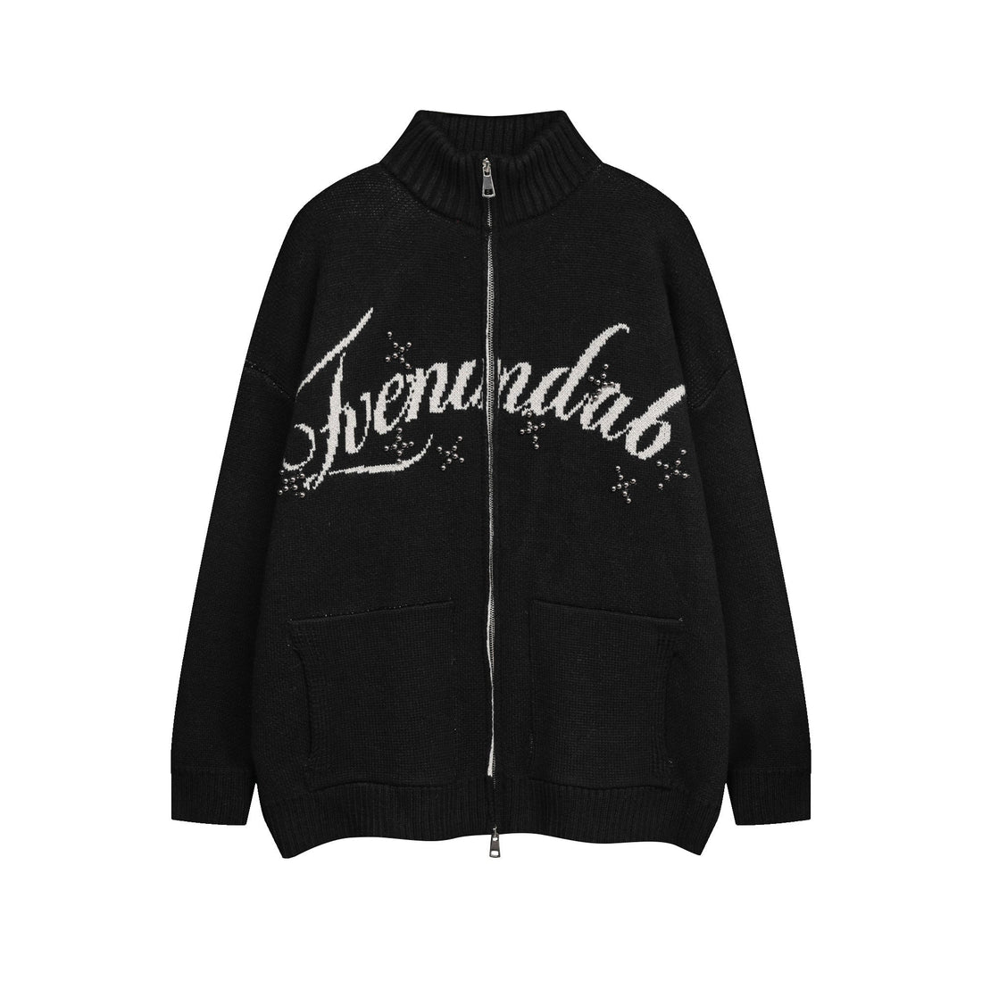 3-6-5.shop Eye Vision Knit Zip Cardigan