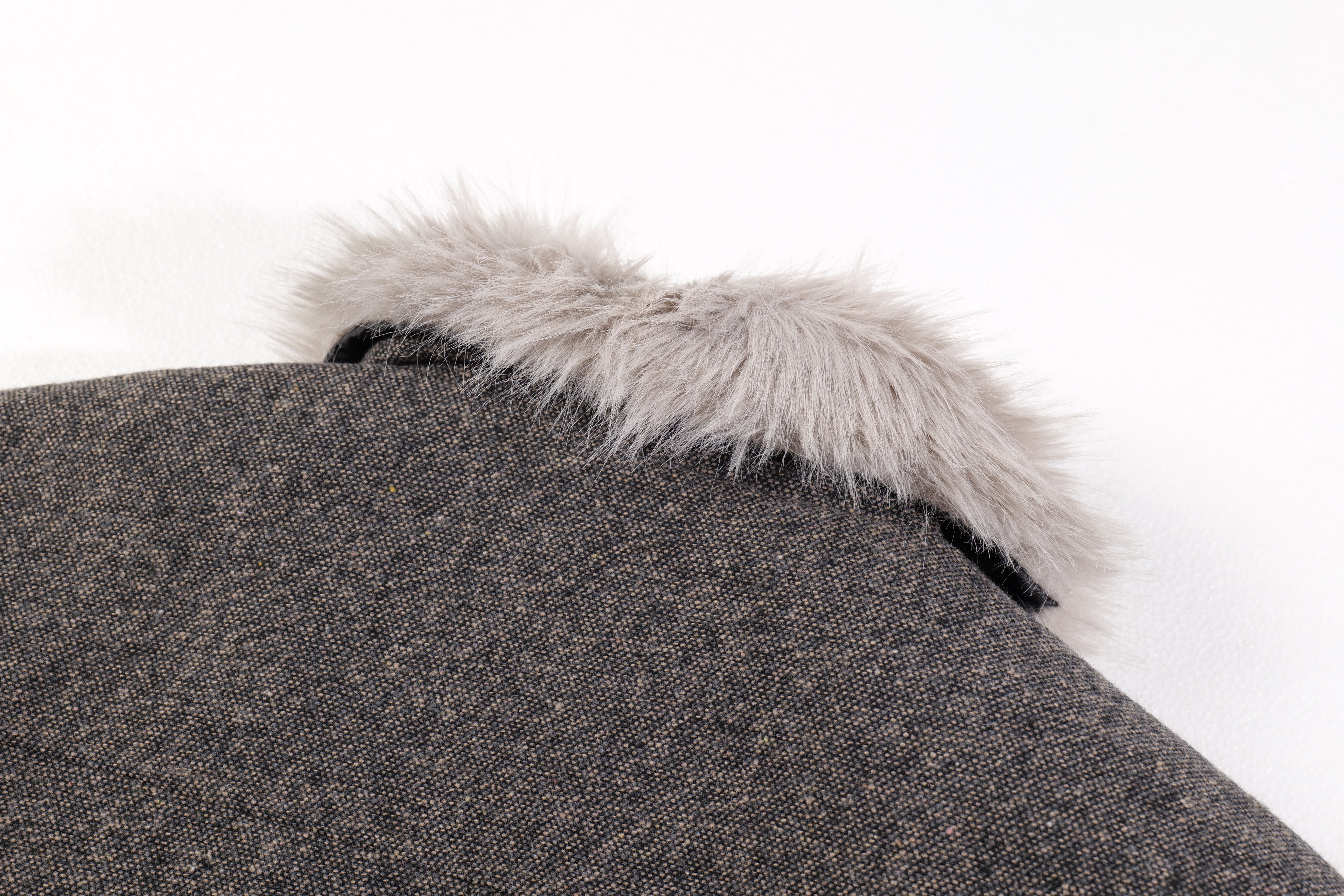 3-6-5.shop Faux-Fur Collar Wool-Blend Jacket