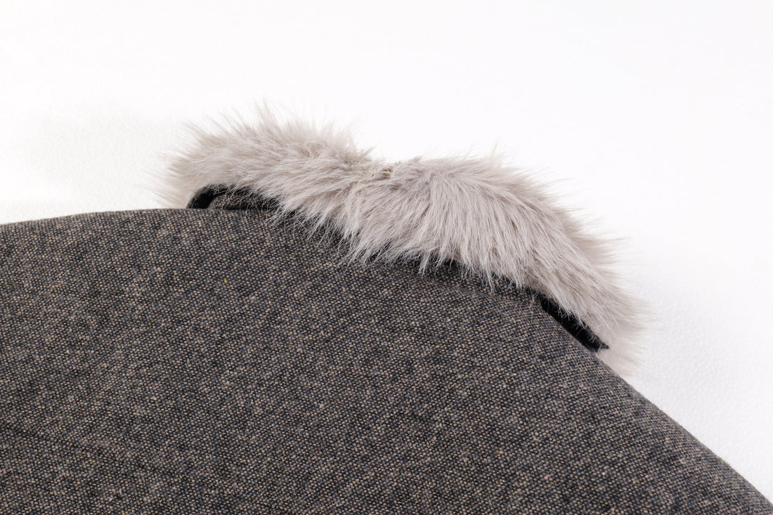 3-6-5.shop Faux-Fur Collar Wool-Blend Jacket