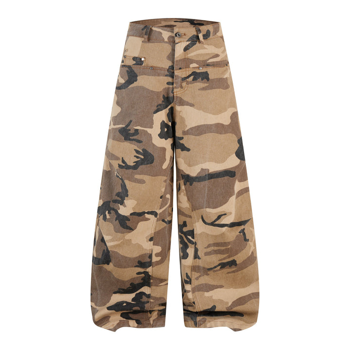 3-6-5.shop Desert Camo Barrel Jeans