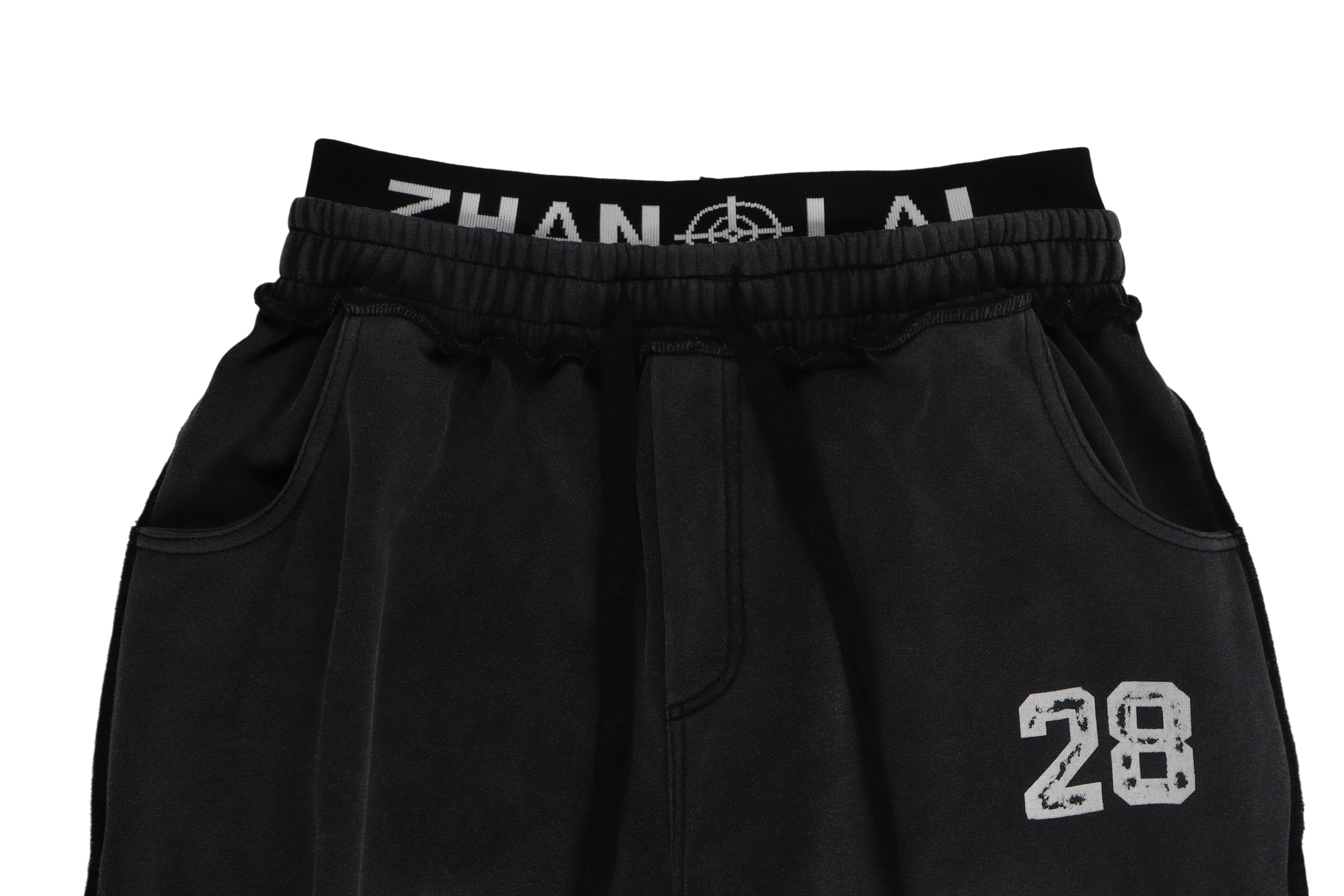 3-6-5.shop Graffiti Washed Wide-Leg Sweatpants