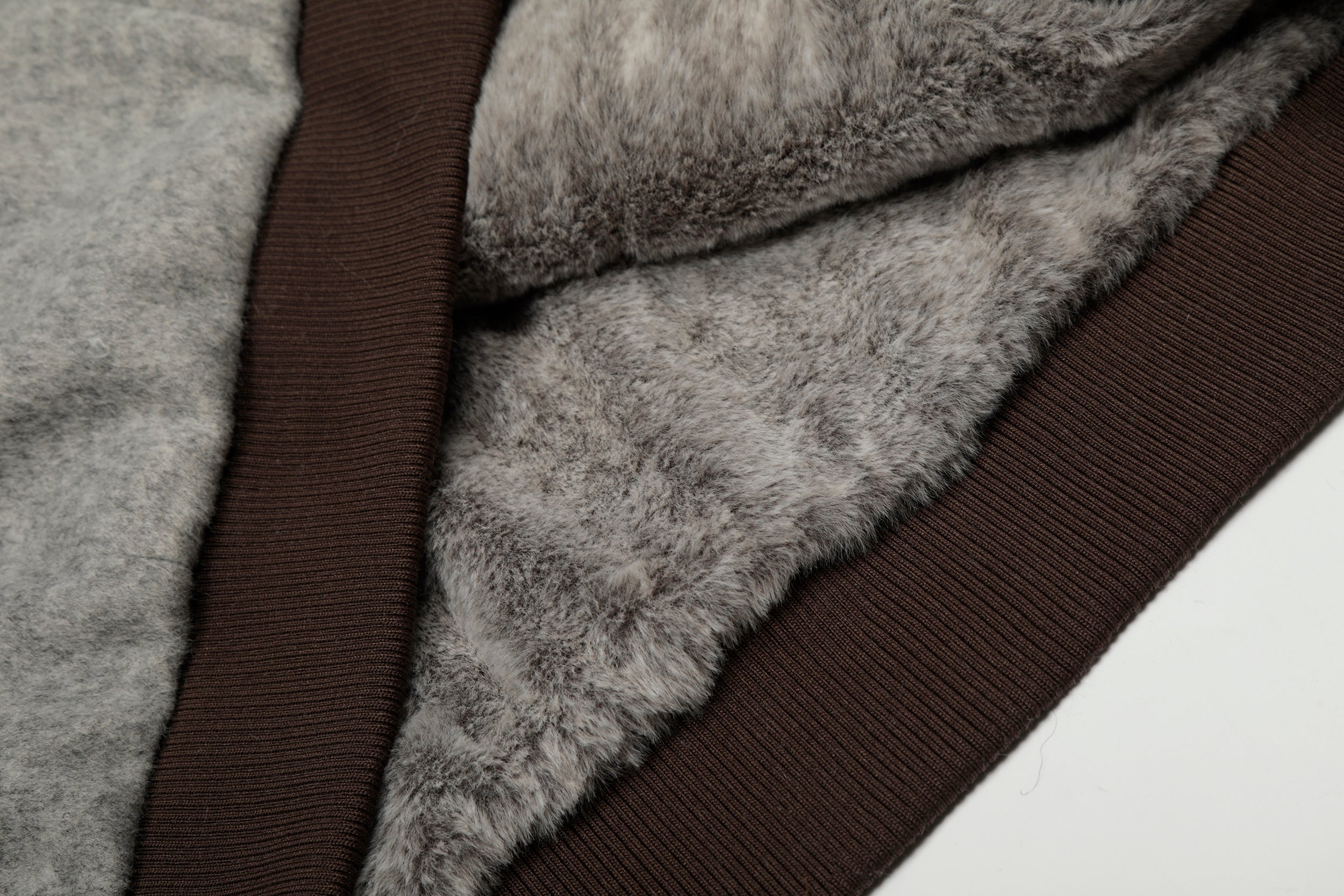 3-6-5.shop Wool Blend Fleece Hooded Bomber Jacket