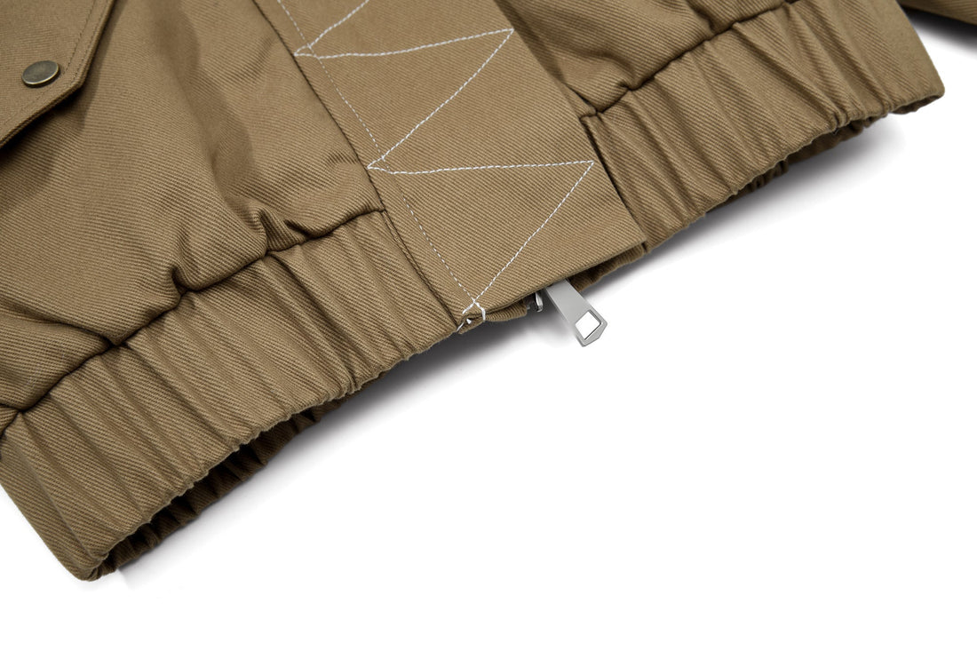 3-6-5.shop Fur-Lined High-Neck Cotton Jacket