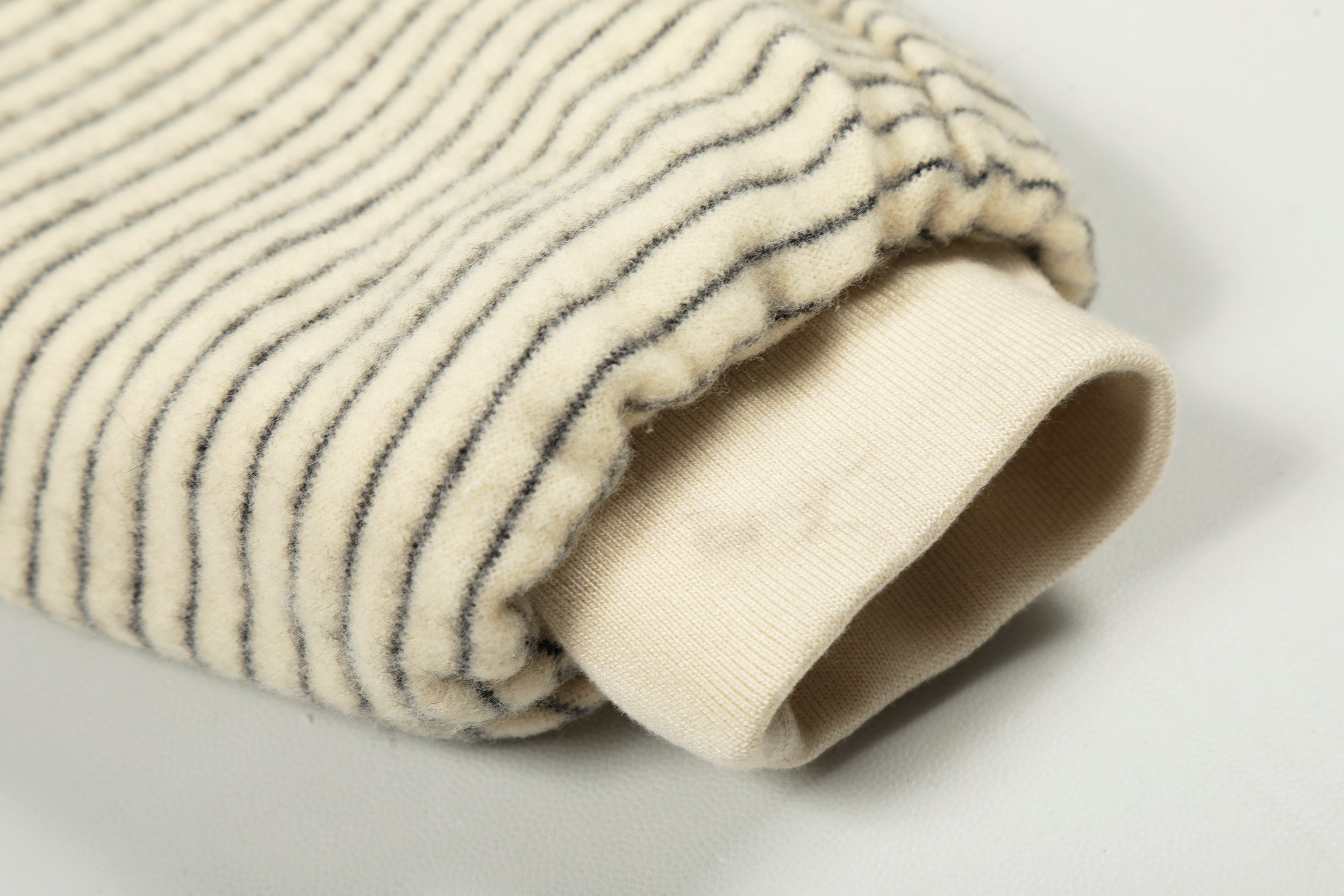 3-6-5.shop Faux-Fur Lined Striped Hoodie Jacket