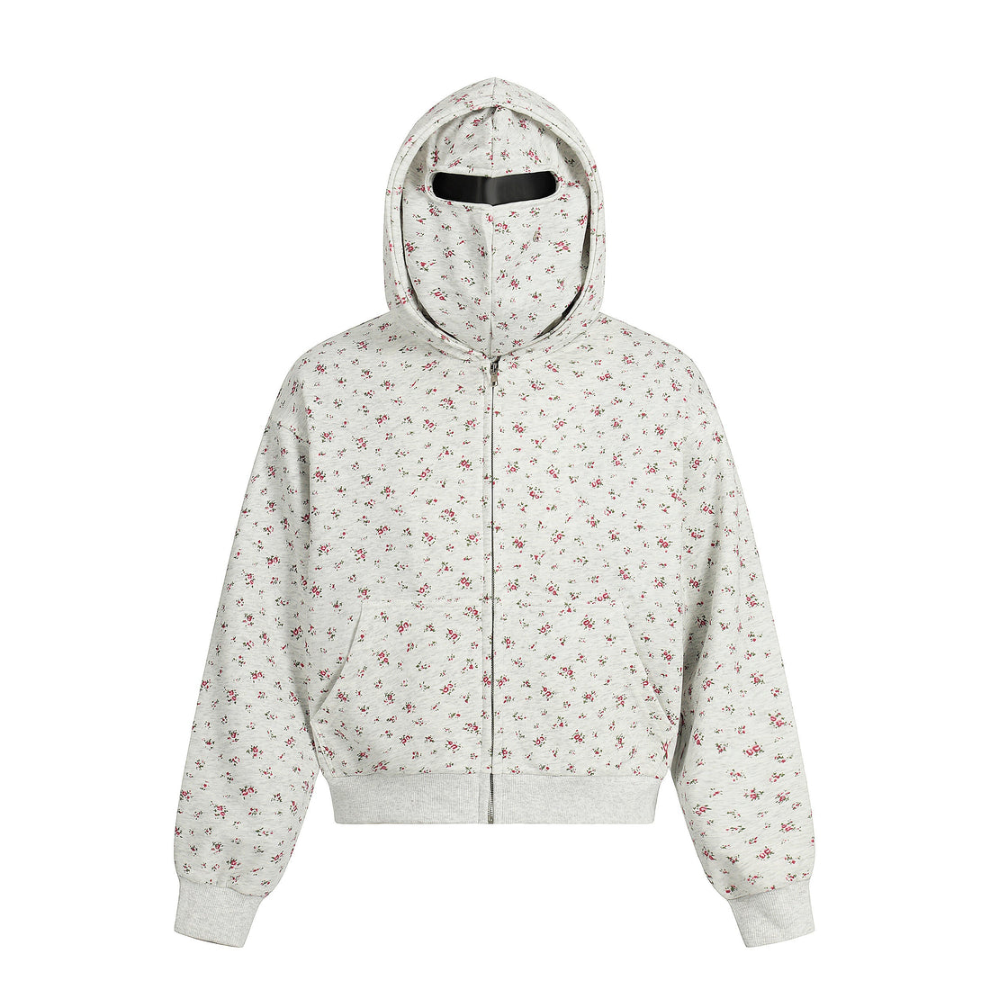 3-6-5.shop Floral Balaclava Zip Hoodie