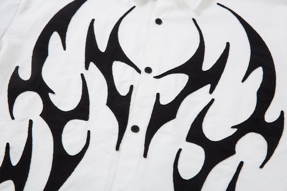 3-6-5.shop Tribal Flame Layered Shirt