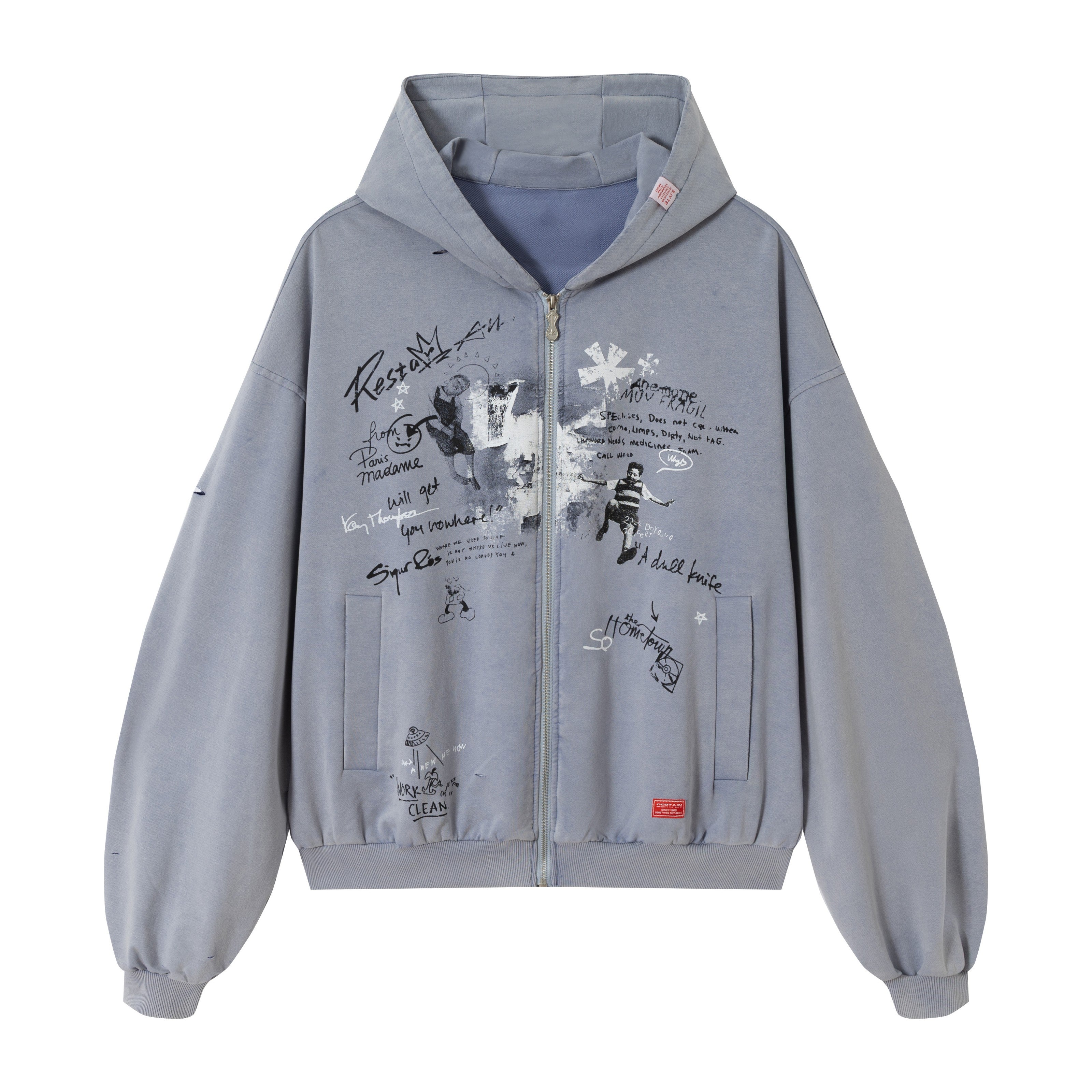 3-6-5.shop Gradient Graphic Zip Hoodie