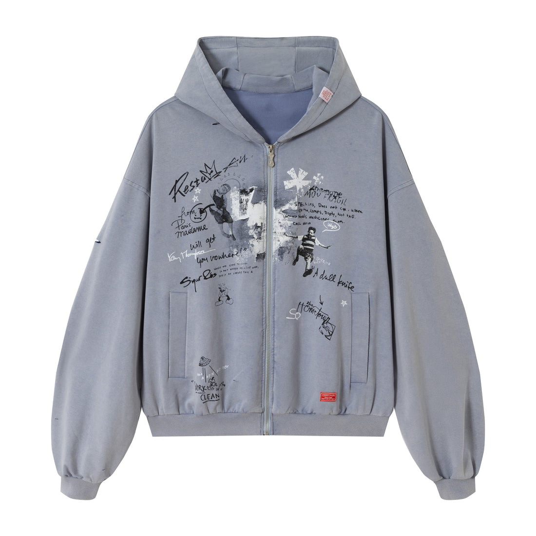 3-6-5.shop Gradient Graphic Zip Hoodie