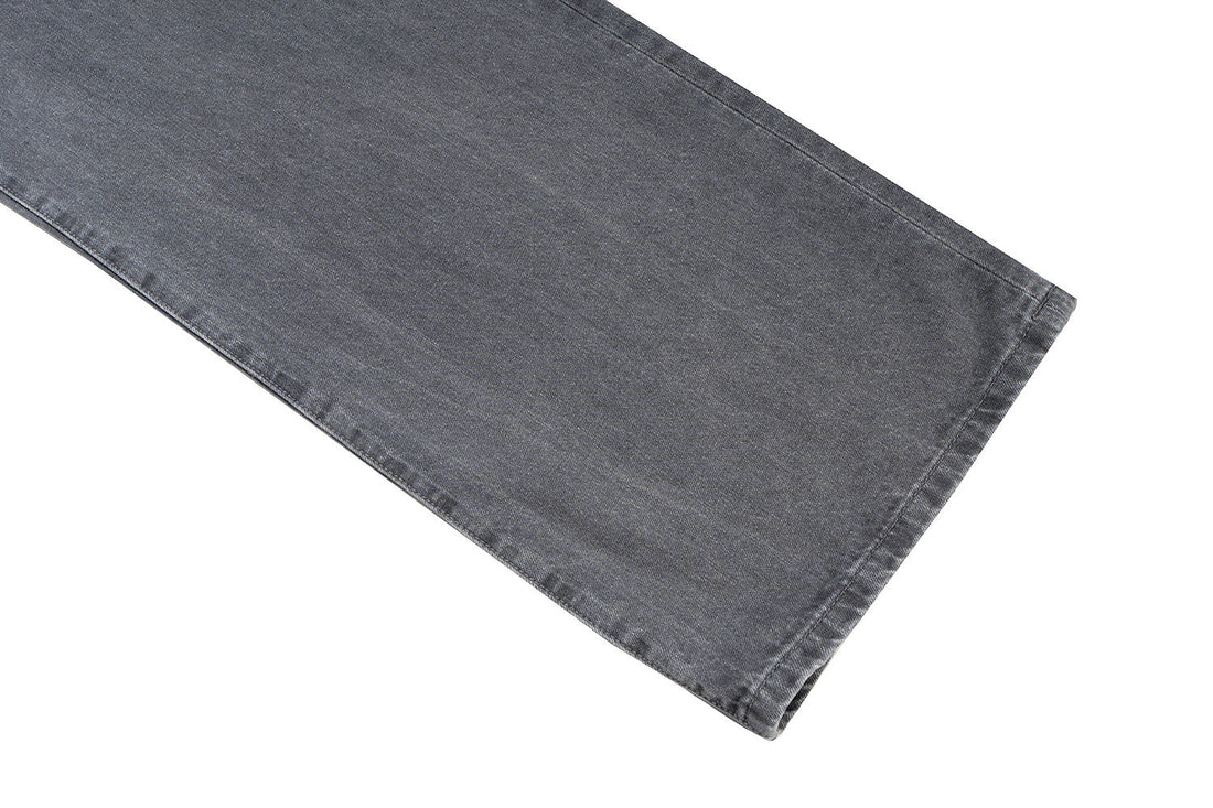 3-6-5.shop Button-Fly Washed Denim Pants