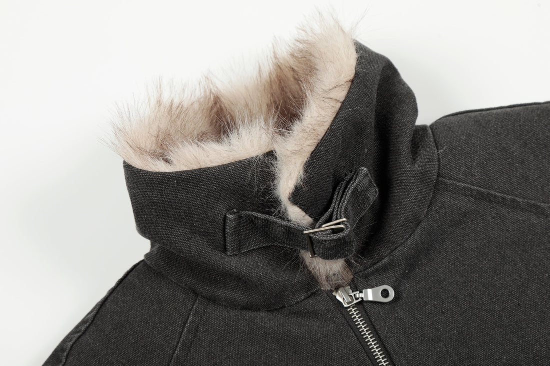 3-6-5.shop Fleece-Lined Utility Jacket