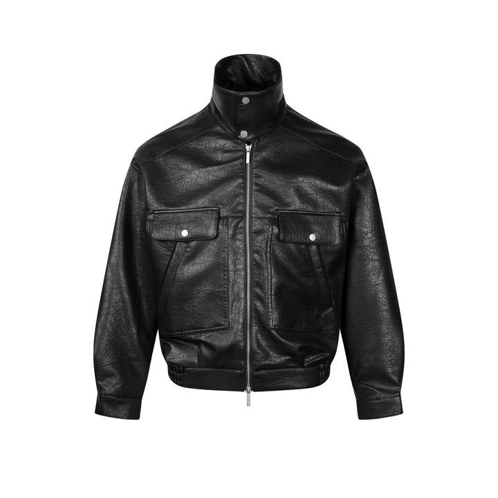 3-6-5.shop Classic Utility PU Jacket