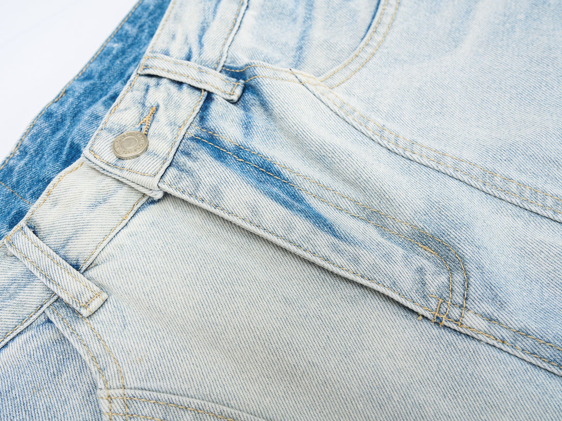 3-6-5.shop Vintage Wide-Leg Washed Jeans