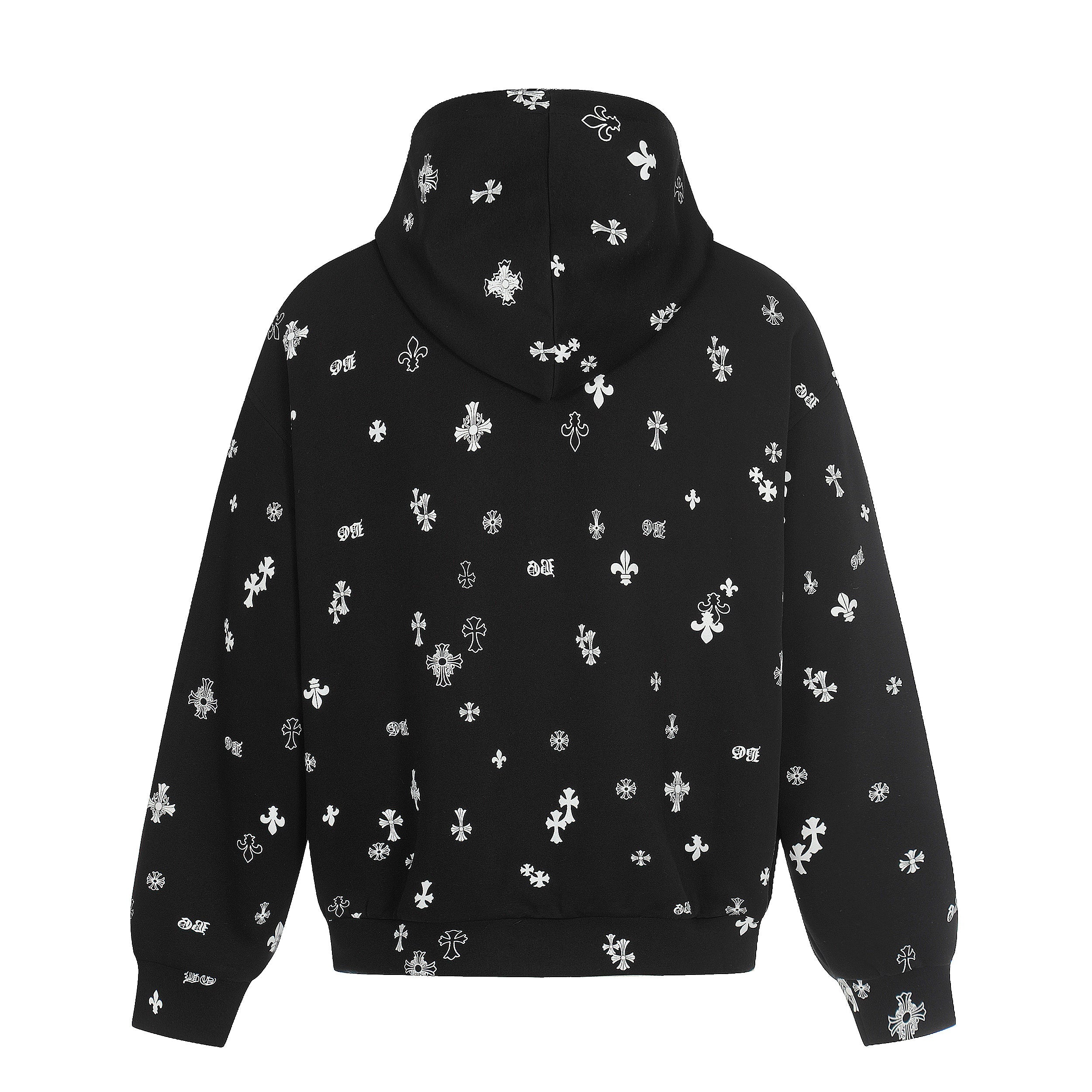 3-6-5.shop All-Over Cross Print Hooded Jacket