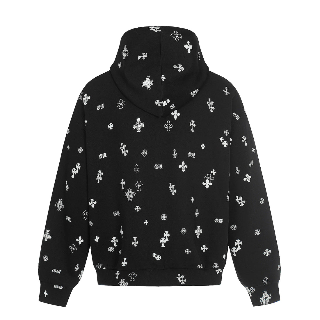 3-6-5.shop All-Over Cross Print Hooded Jacket