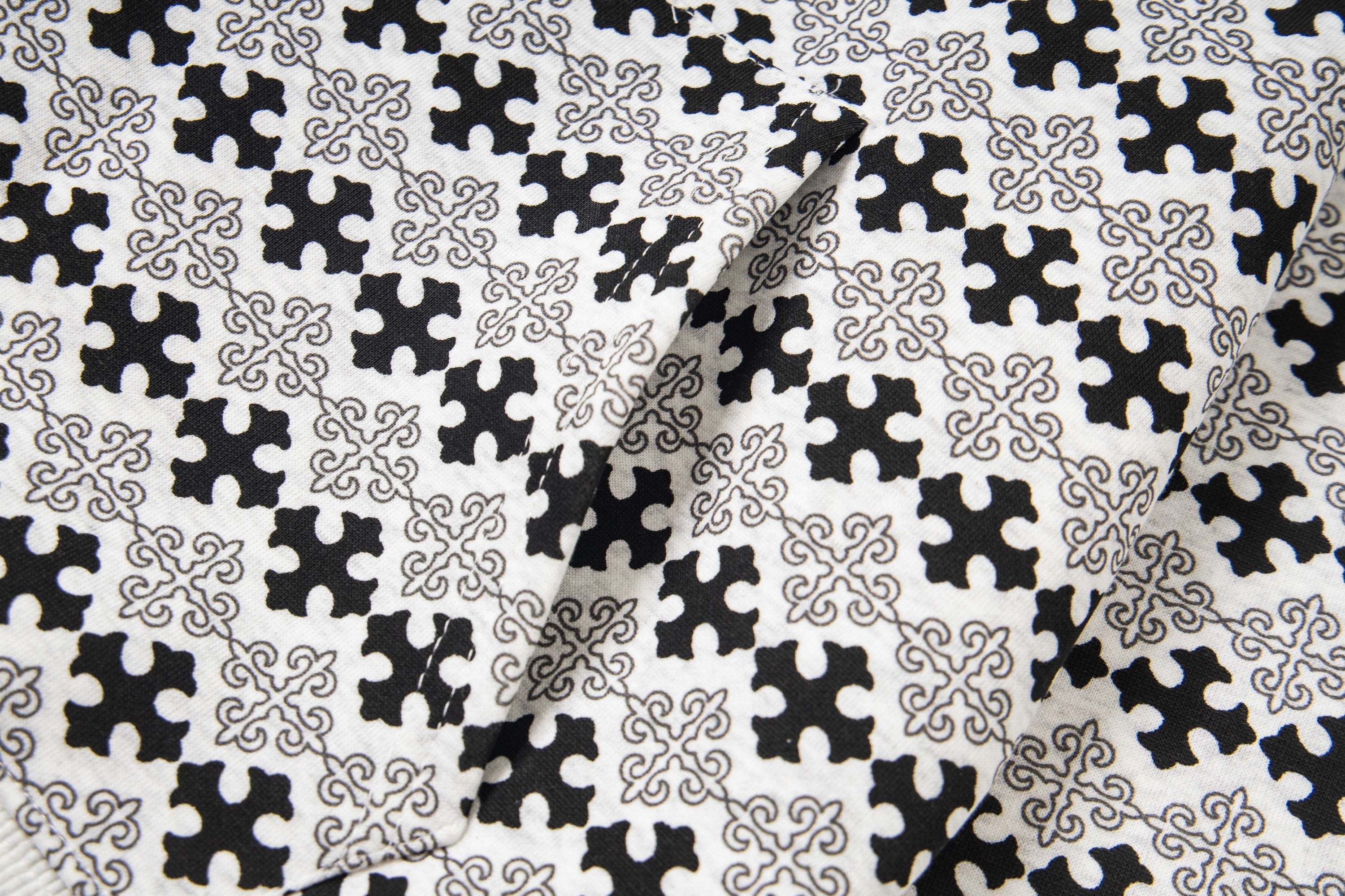 3-6-5.shop Gothic Pattern Full-Zip Hoodie