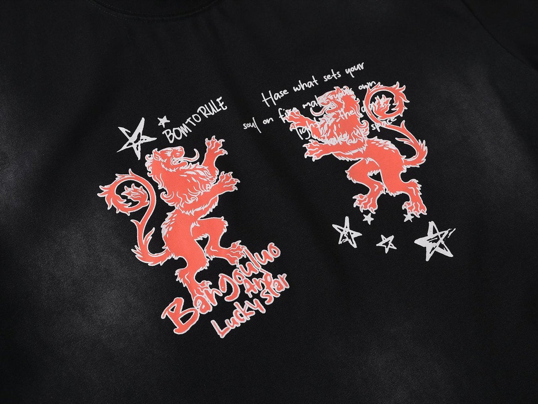 3-6-5.shop Vintage Crest Graphic T-Shirt