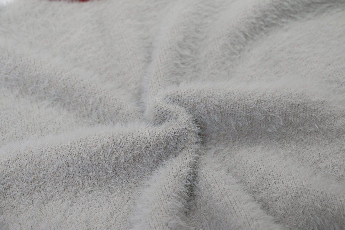 3-6-5.shop Flag Pattern Fuzzy Half-Zip Sweater