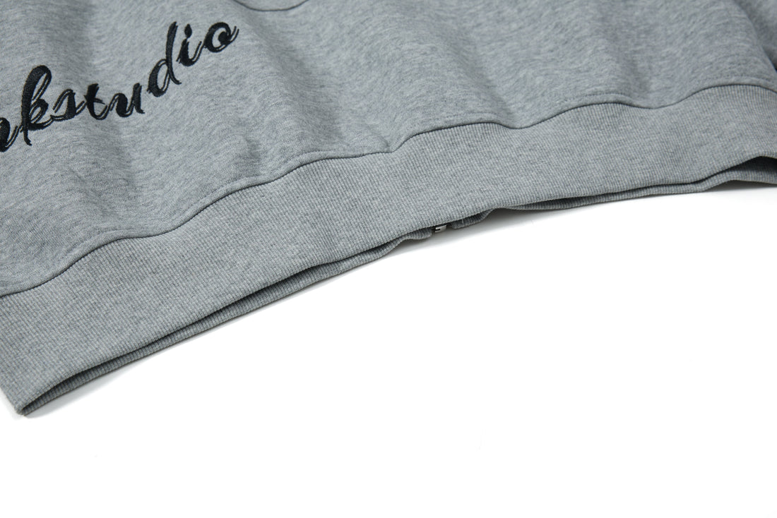 3-6-5.shop Curved Panel Full-Zip Hoodie
