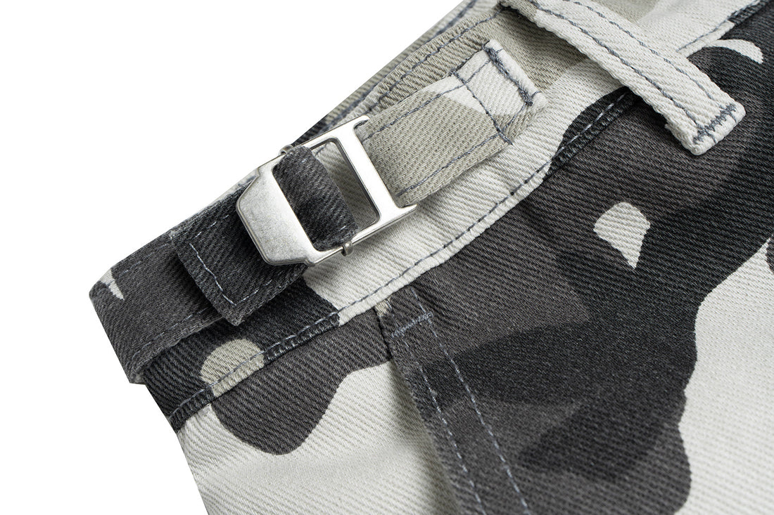 3-6-5.shop Layered Camo Cargo Shorts