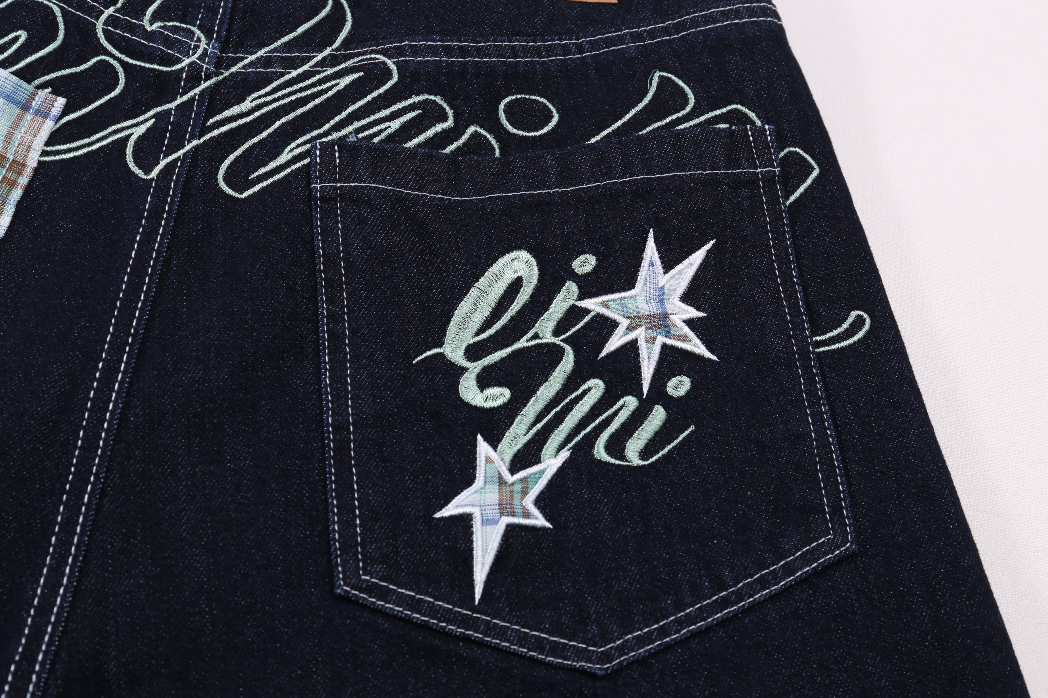 3-6-5.shop Patchwork Denim Shorts