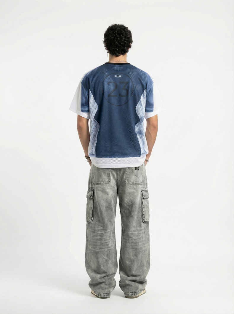 3-6-5.shop Run Graphic Mesh Jersey