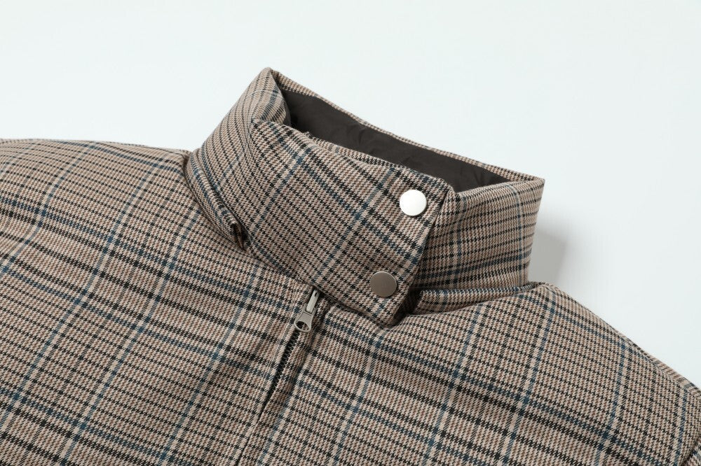 3-6-5.shop Reversible Plaid Fur Hooded Jacket