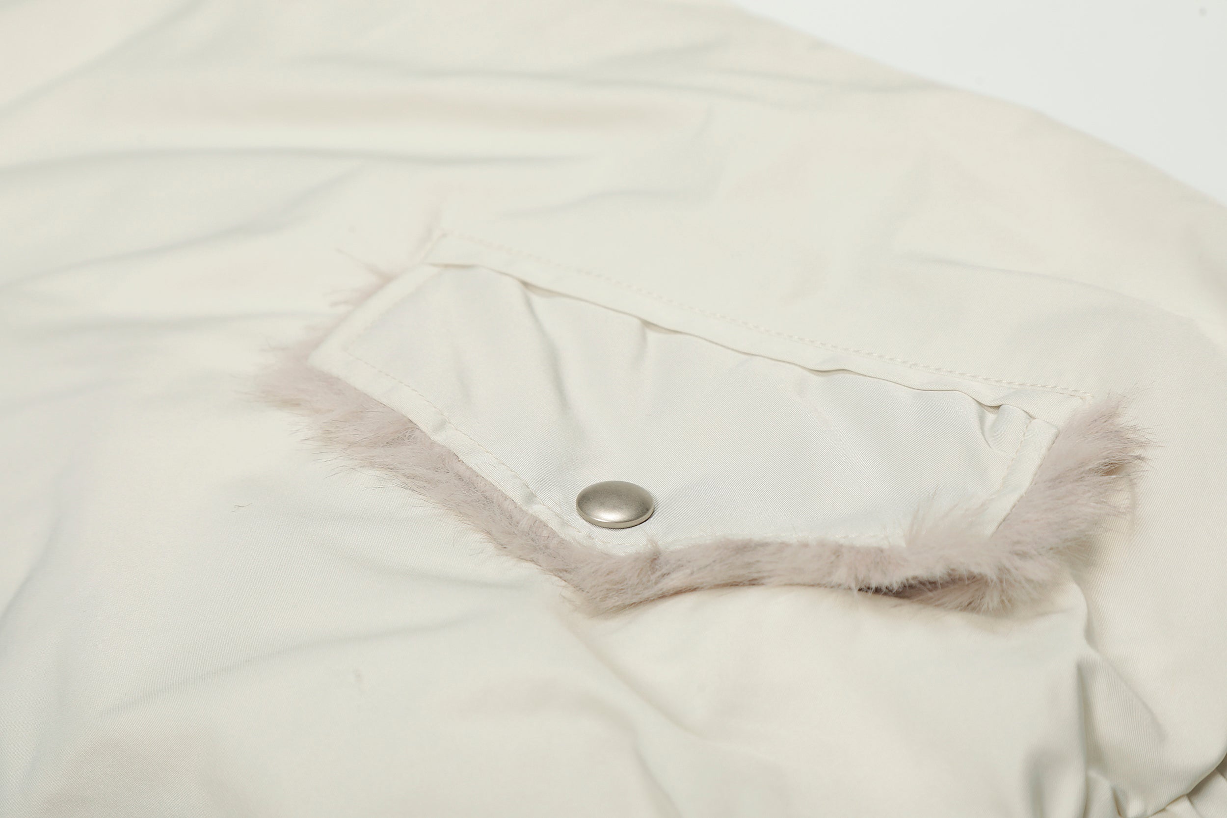 3-6-5.shop Faux Fur Collar Bomber Jacket