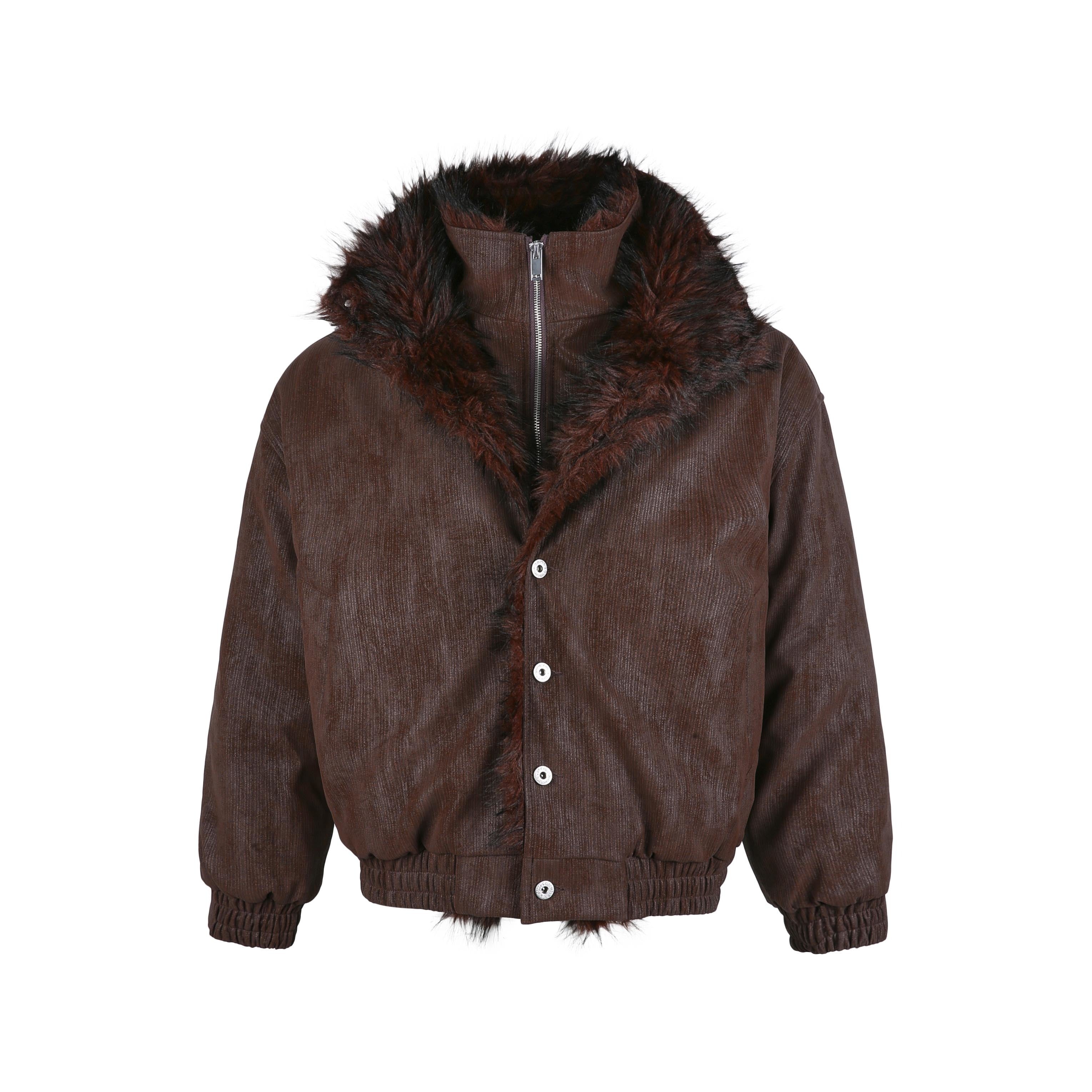3-6-5.shop Fur-Lined Corduroy Jacket
