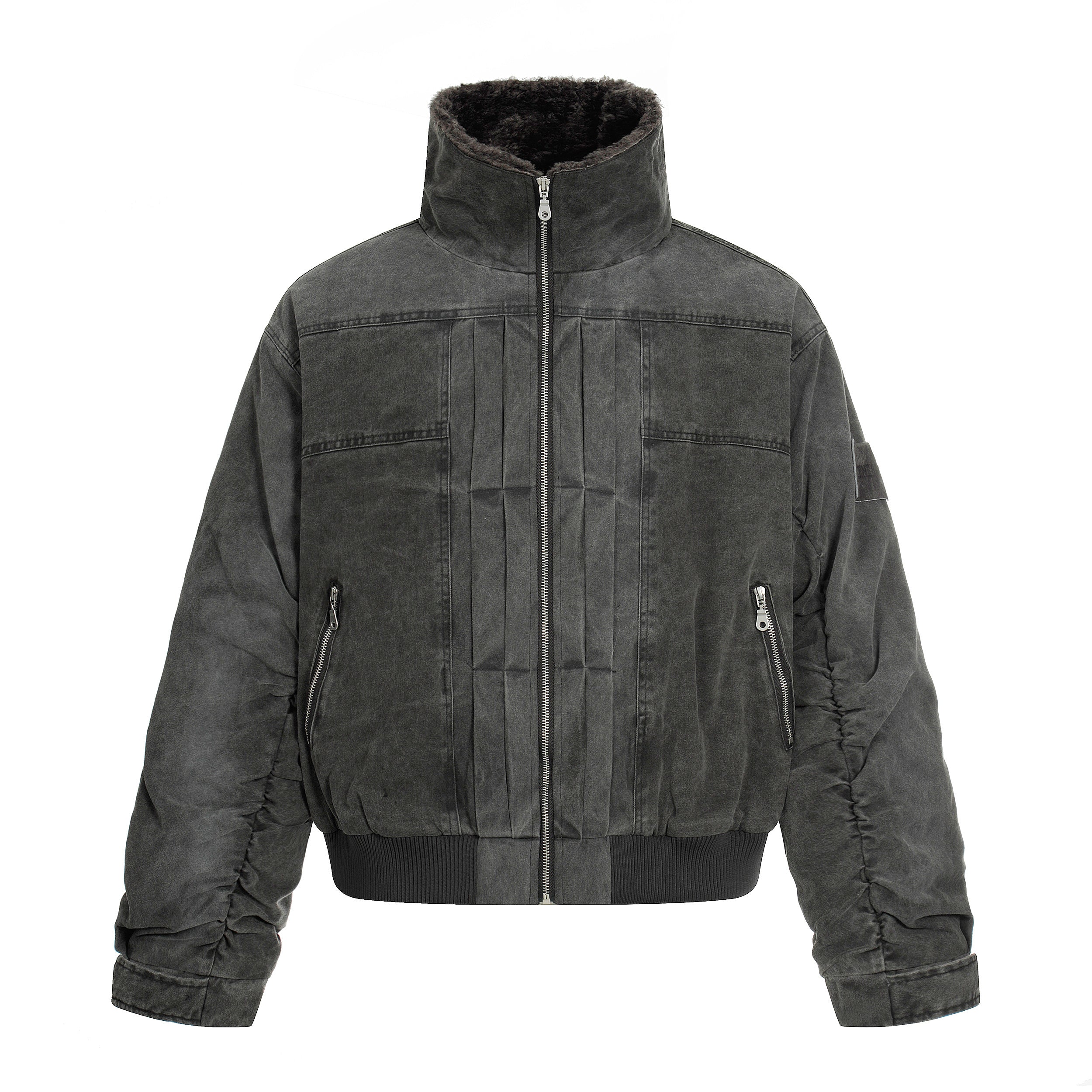 3-6-5.shop Washed Cotton Bomber Jacket