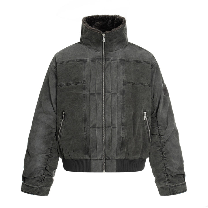 3-6-5.shop Washed Cotton Bomber Jacket