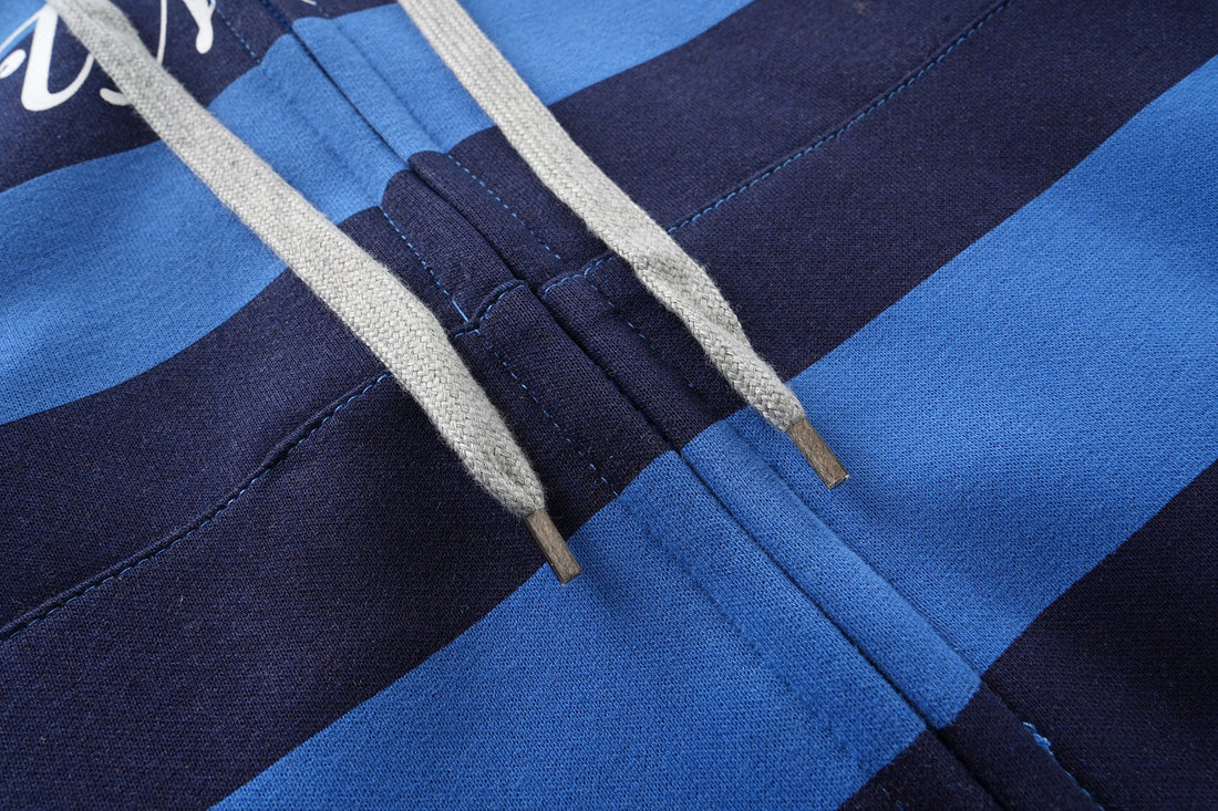 3-6-5.shop Striped Zip Hoodie