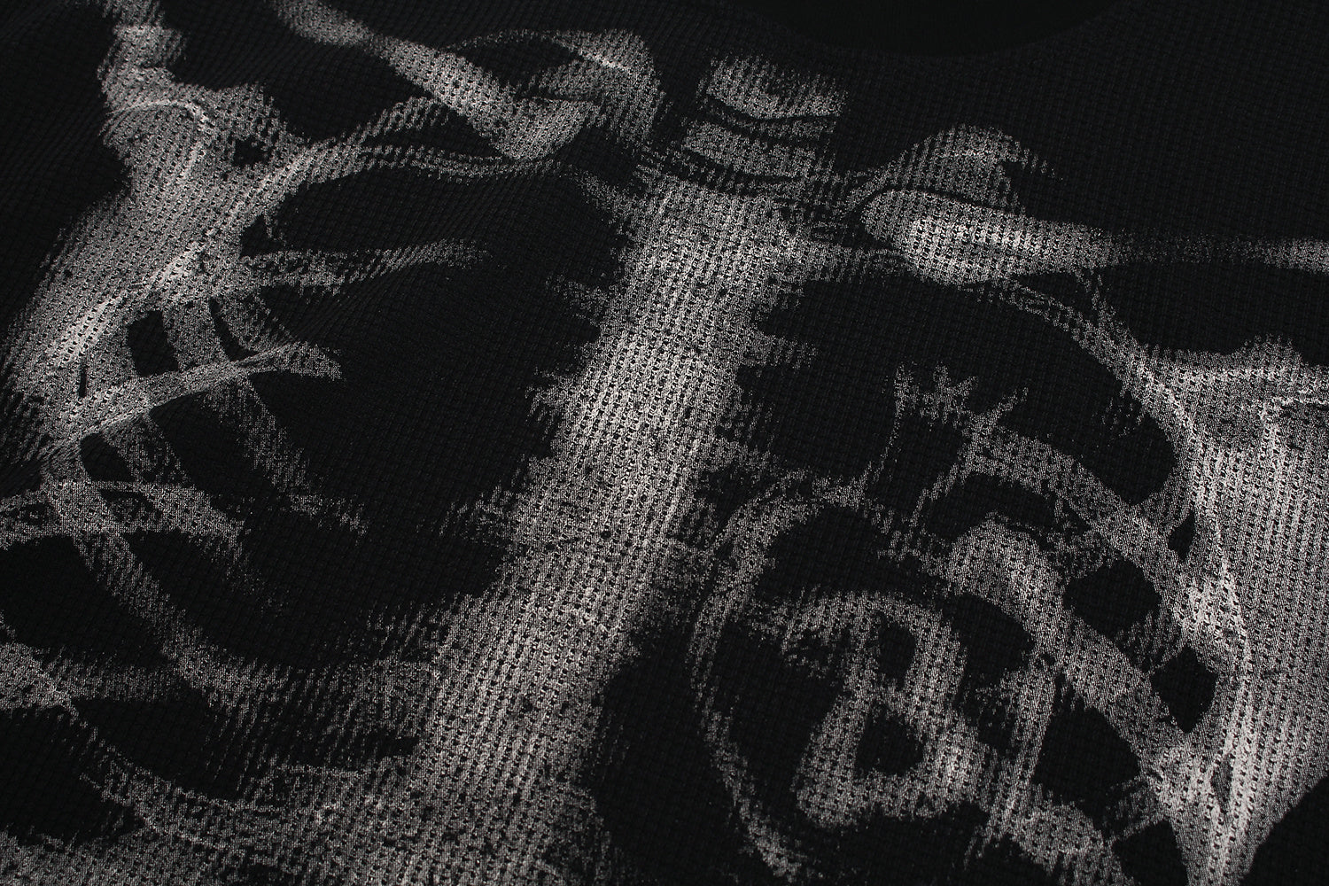 3-6-5.shop Skeleton Print Long Sleeve Tee