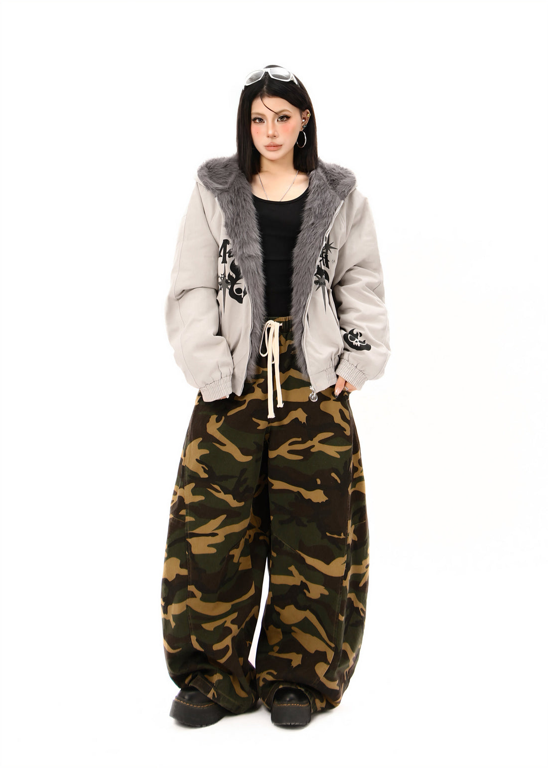 3-6-5.shop Faux Fur Collar Quilted Jacket
