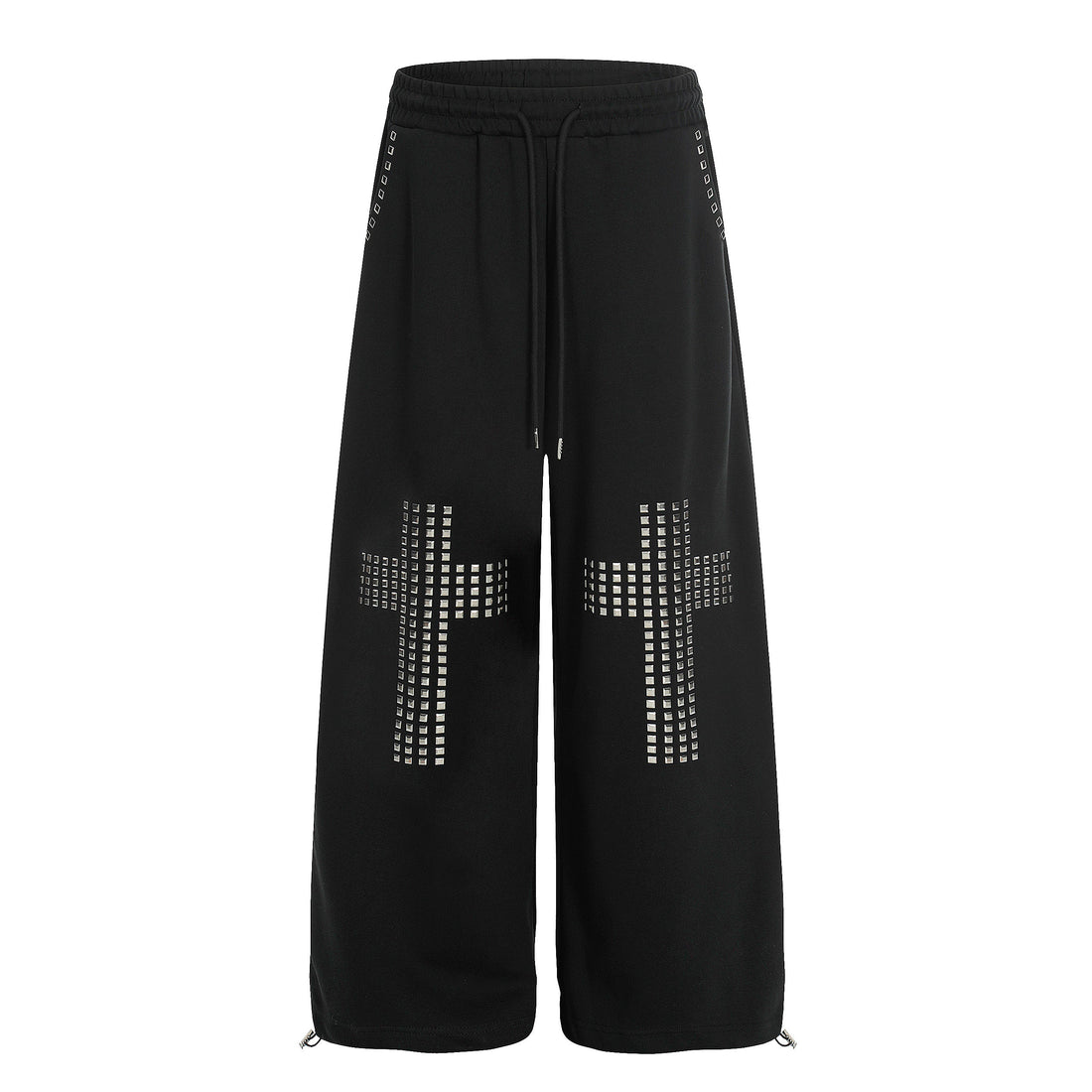 3-6-5.shop Studded Cross Wide-Leg Sweatpants