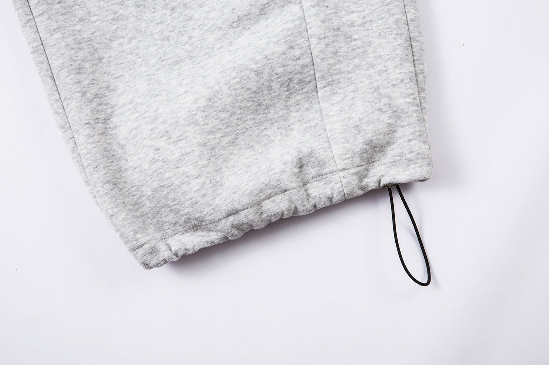 3-6-5.shop Embroidered Multi-Pocket Sweat Cargo Pants