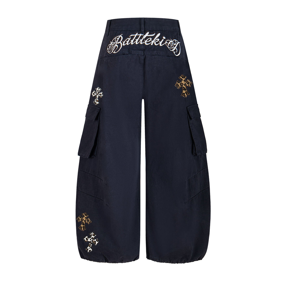 3-6-5.shop Cross Embroidered Cargo Pants