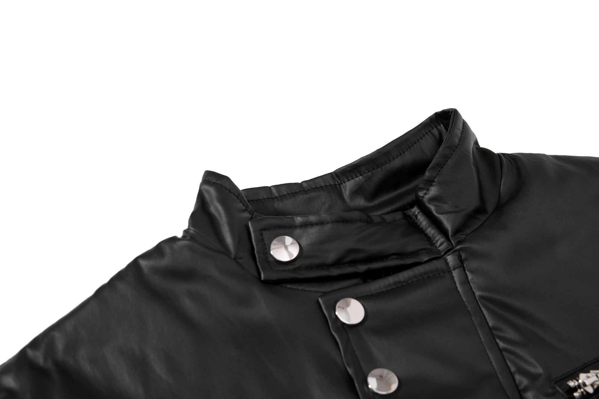 3-6-5.shop Dual-Zip PU Bomber Jacket