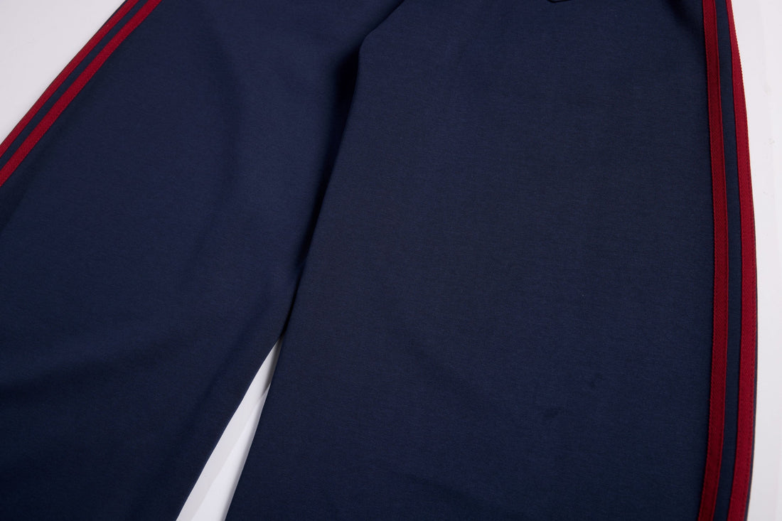 3-6-5.shop Retro College Badge Wide-Leg Sweatpants