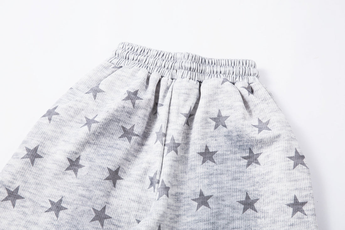 3-6-5.shop Star Stripe Wide-Leg Sweatpants