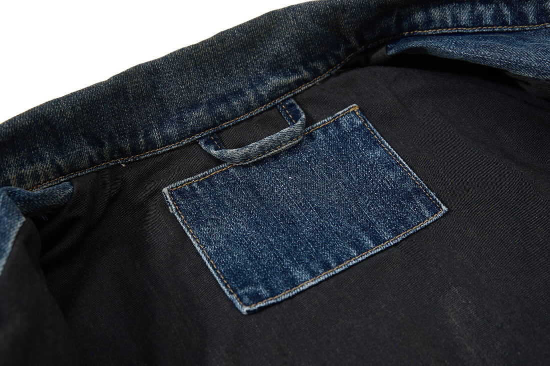 3-6-5.shop Vintage Distressed Denim Jacket