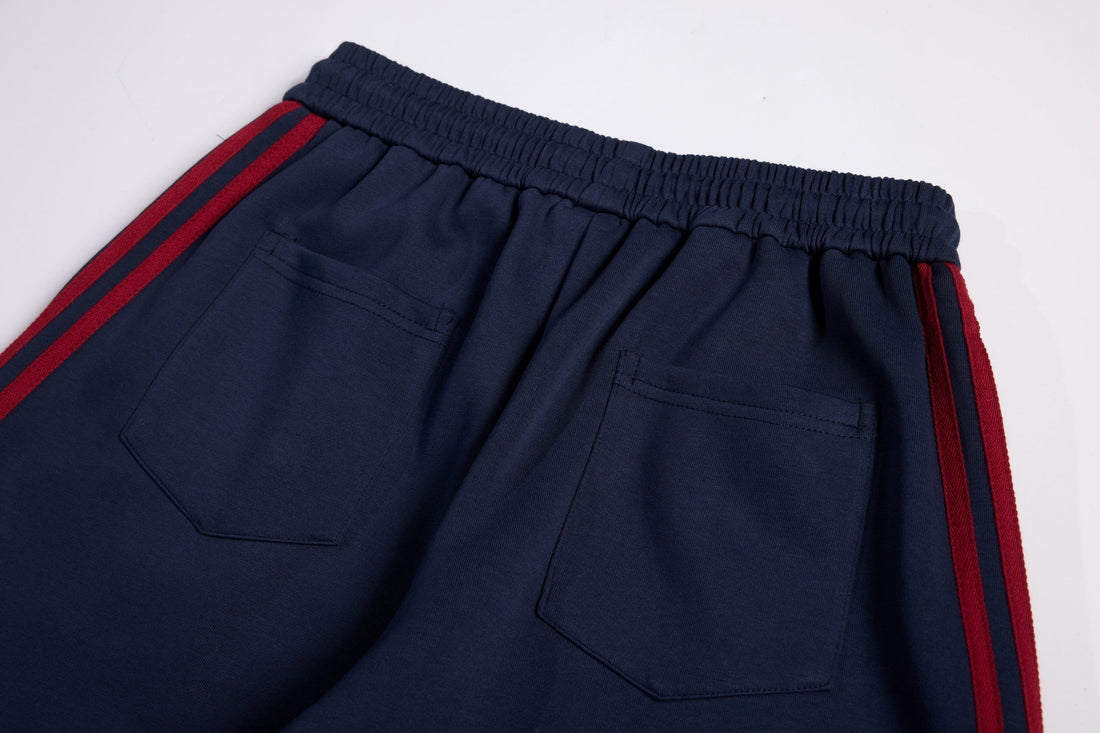 3-6-5.shop Retro College Badge Wide-Leg Sweatpants