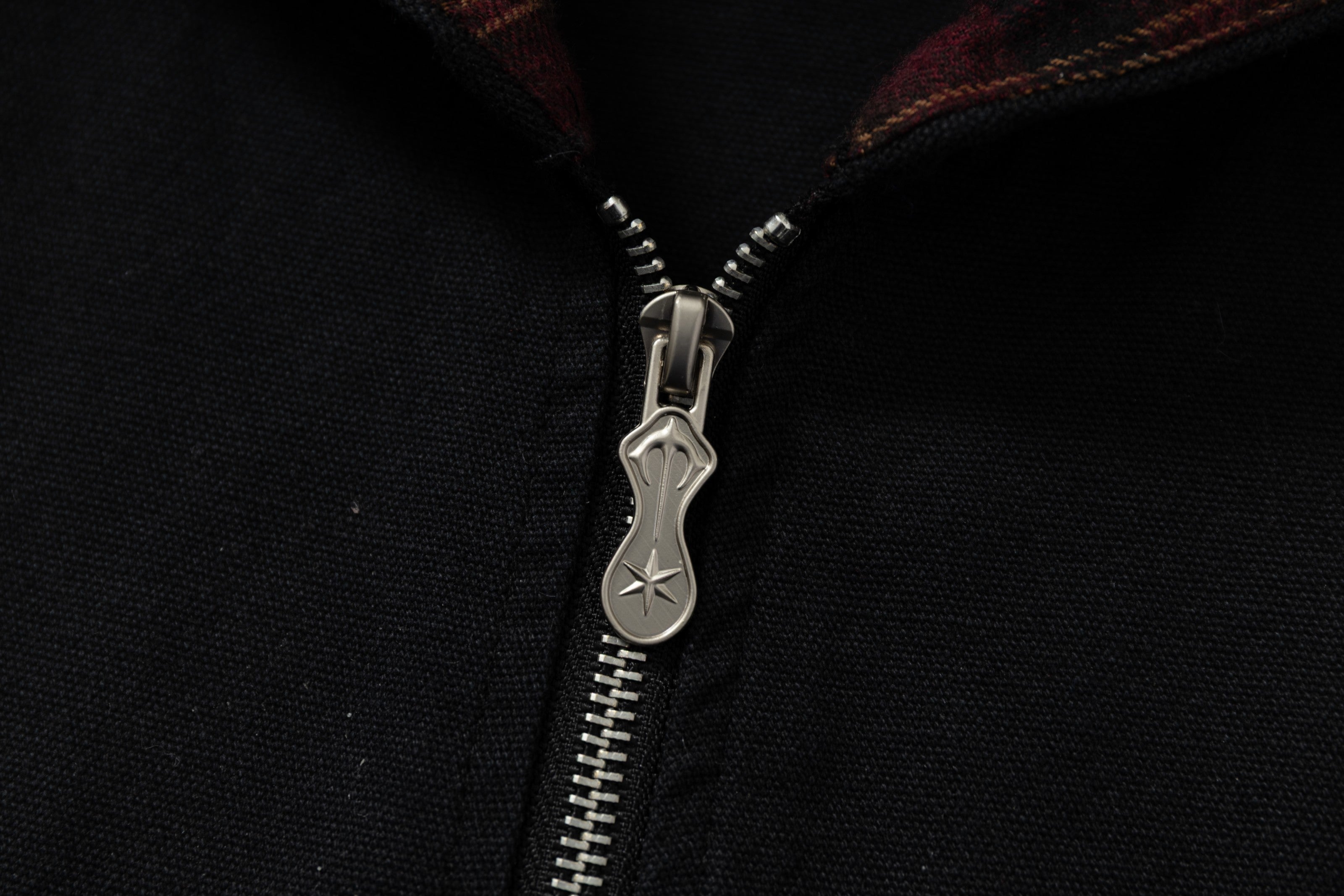 3-6-5.shop Plaid-Lined Zip Hoodie