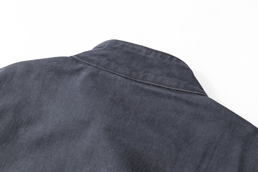 3-6-5.shop Washed Curved-Panel Bomber Jacket