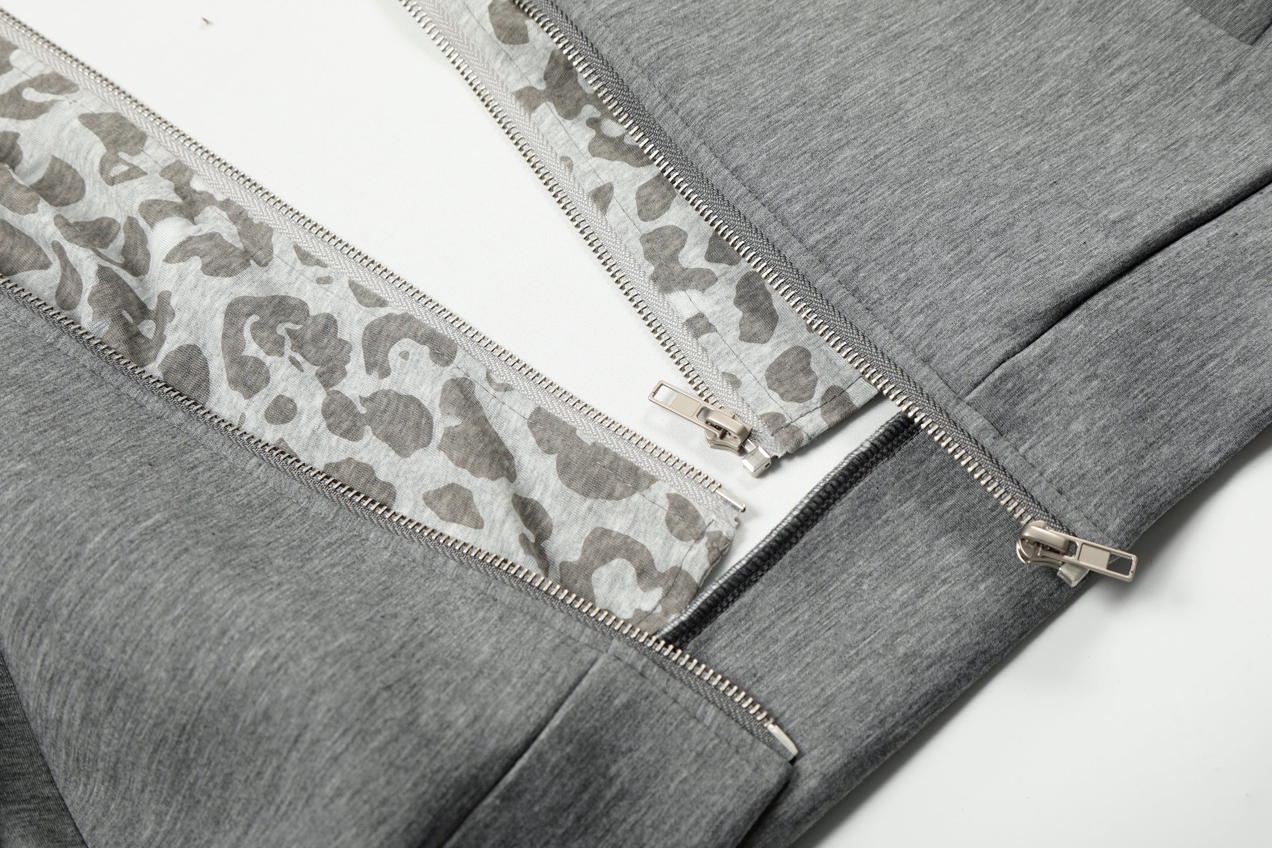 3-6-5.shop Layered Zip-Up Hoodie