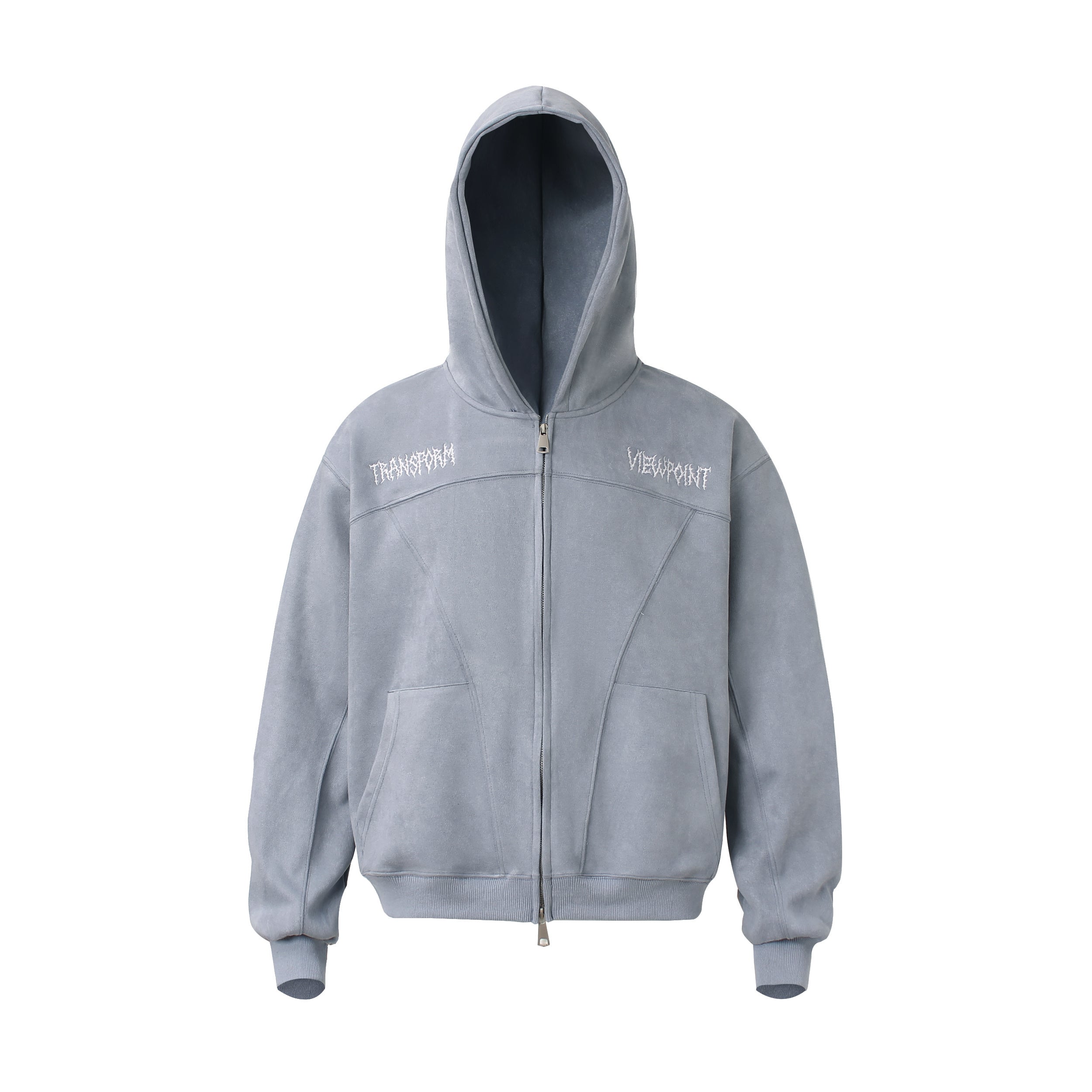 3-6-5.shop “Viewpoint” Suede Track Hoodie