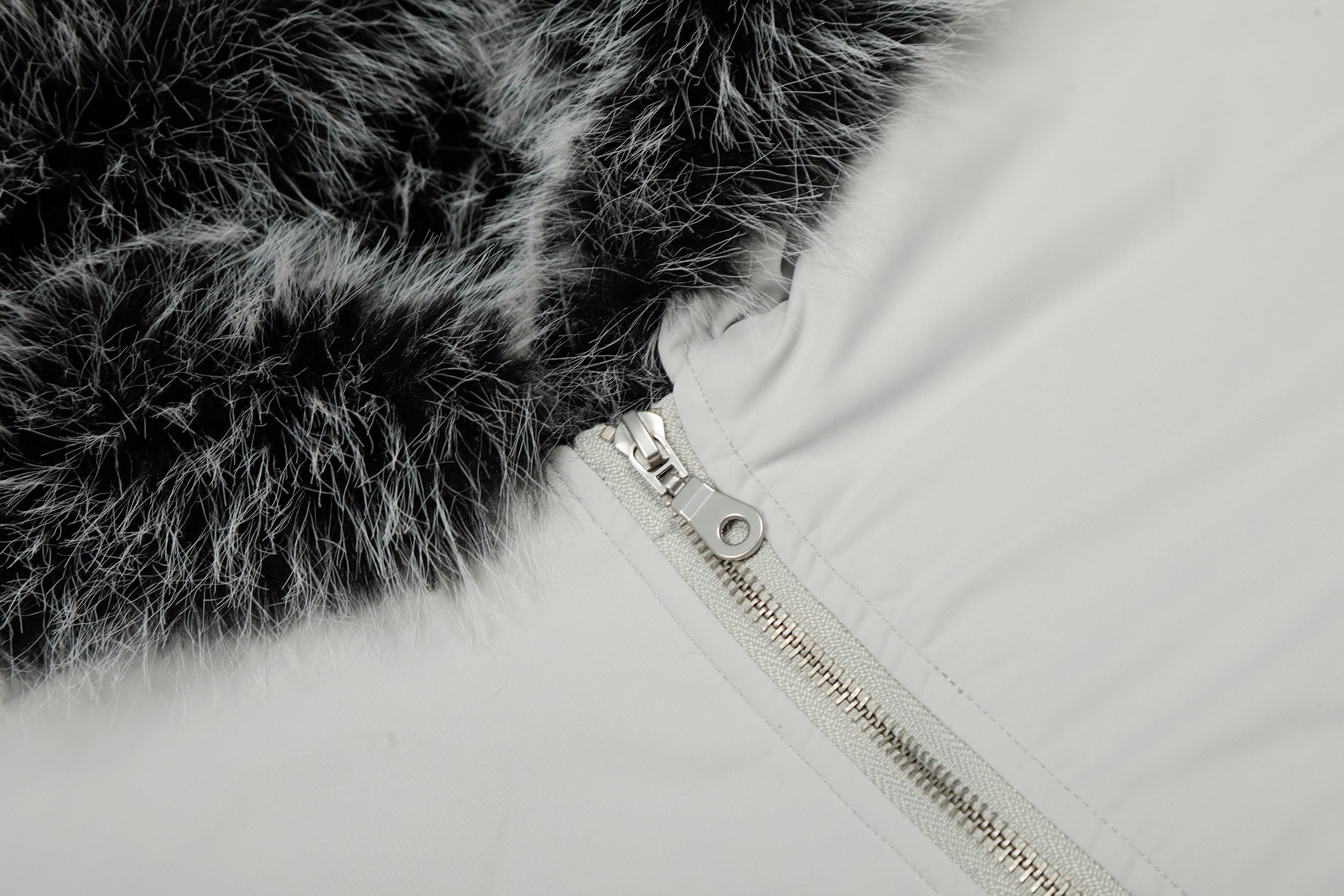 3-6-5.shop Faux Fur Hood Utility Bomber Jacket