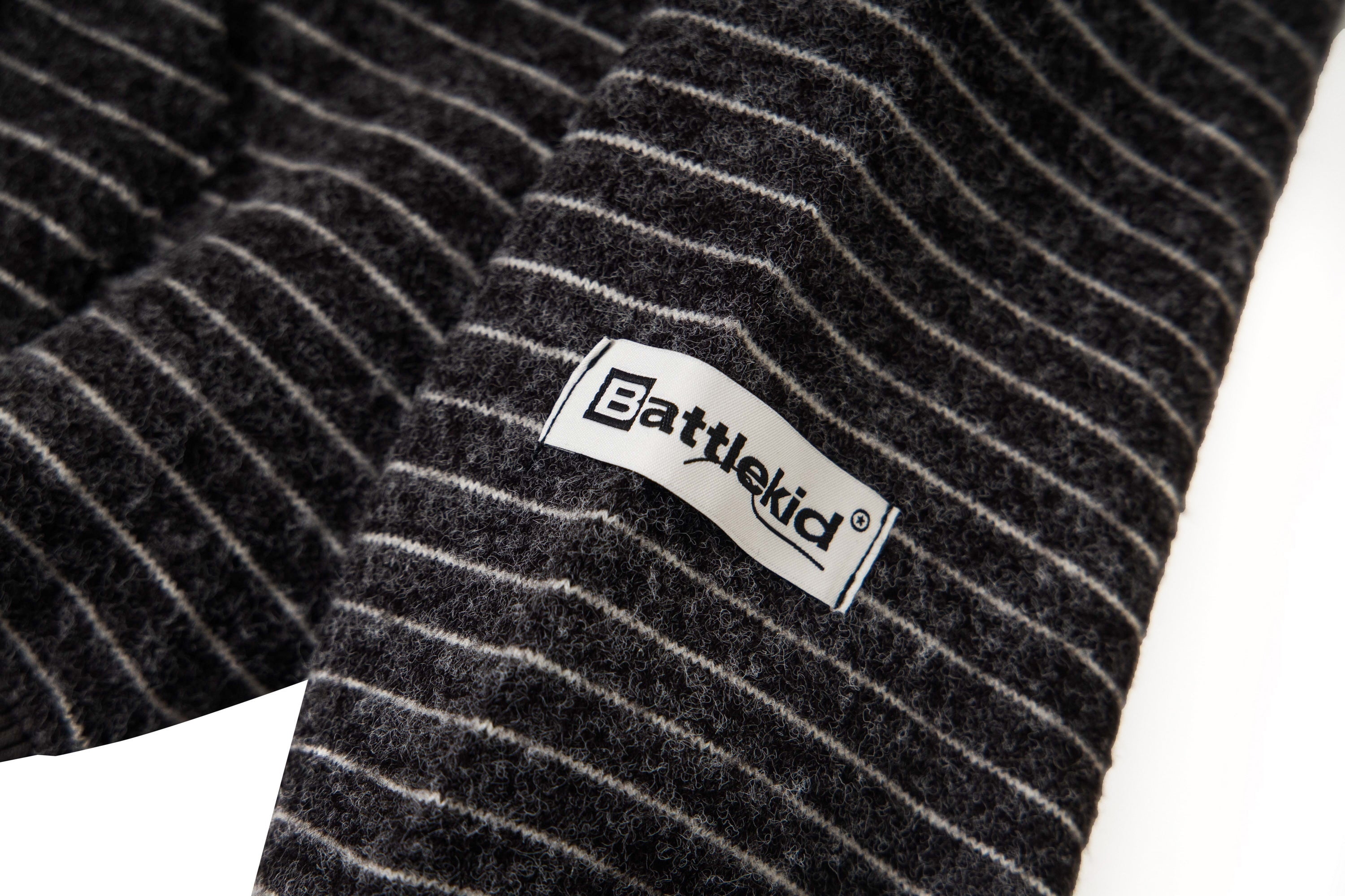 3-6-5.shop Striped Knit Zip Hoodie