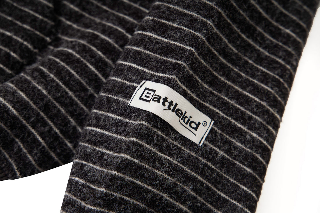 3-6-5.shop Striped Knit Zip Hoodie